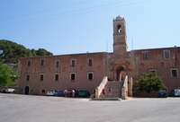 Der Eingang des Klosters Agia Triada