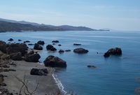 Der Strand von Agía Fotíni